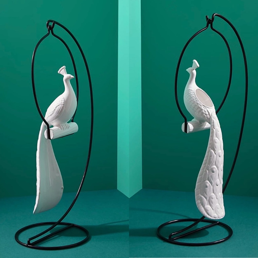 Easy Tiger Peacock Standing Planter Holder